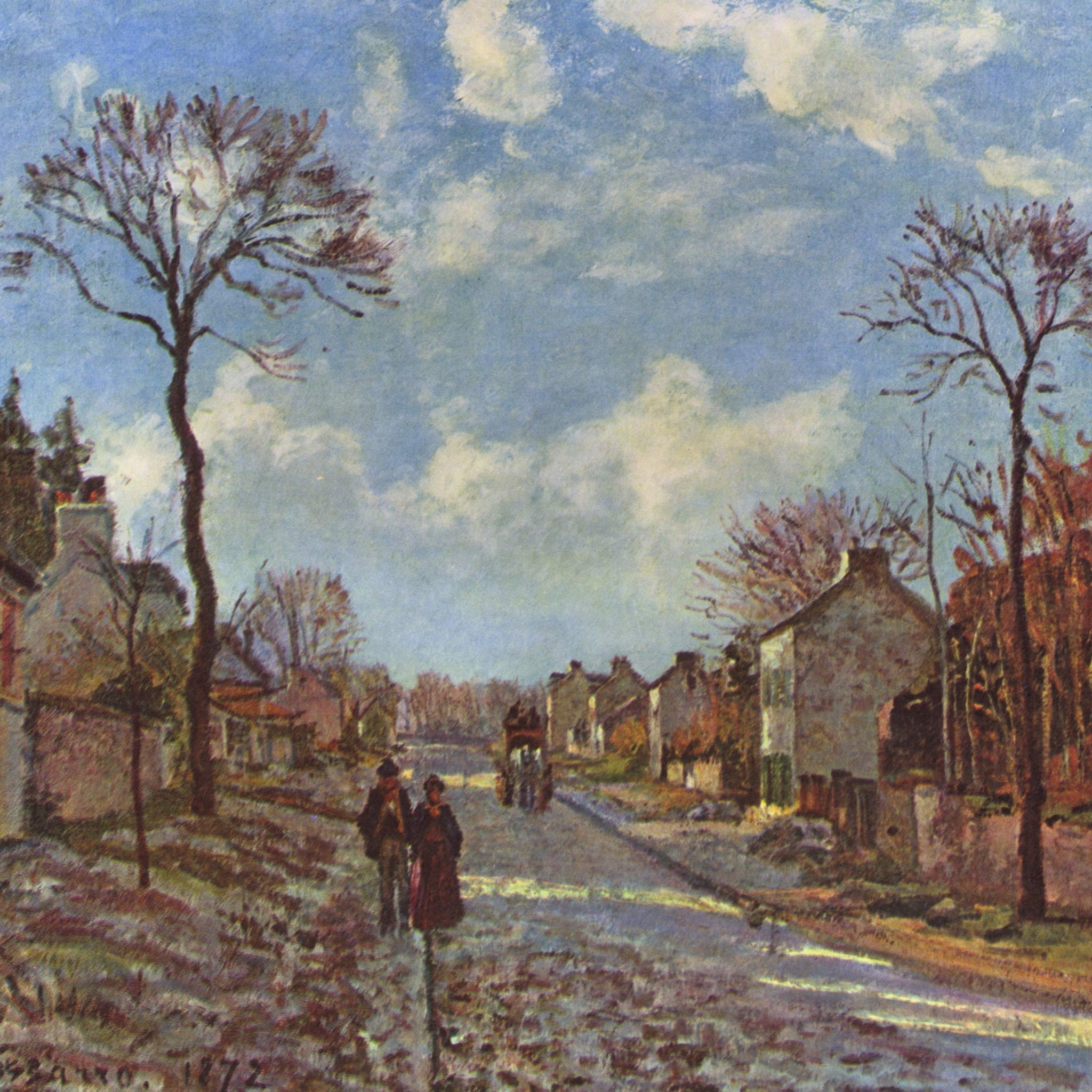 Route d'hiver à Louveciennes - Camille Pissarro