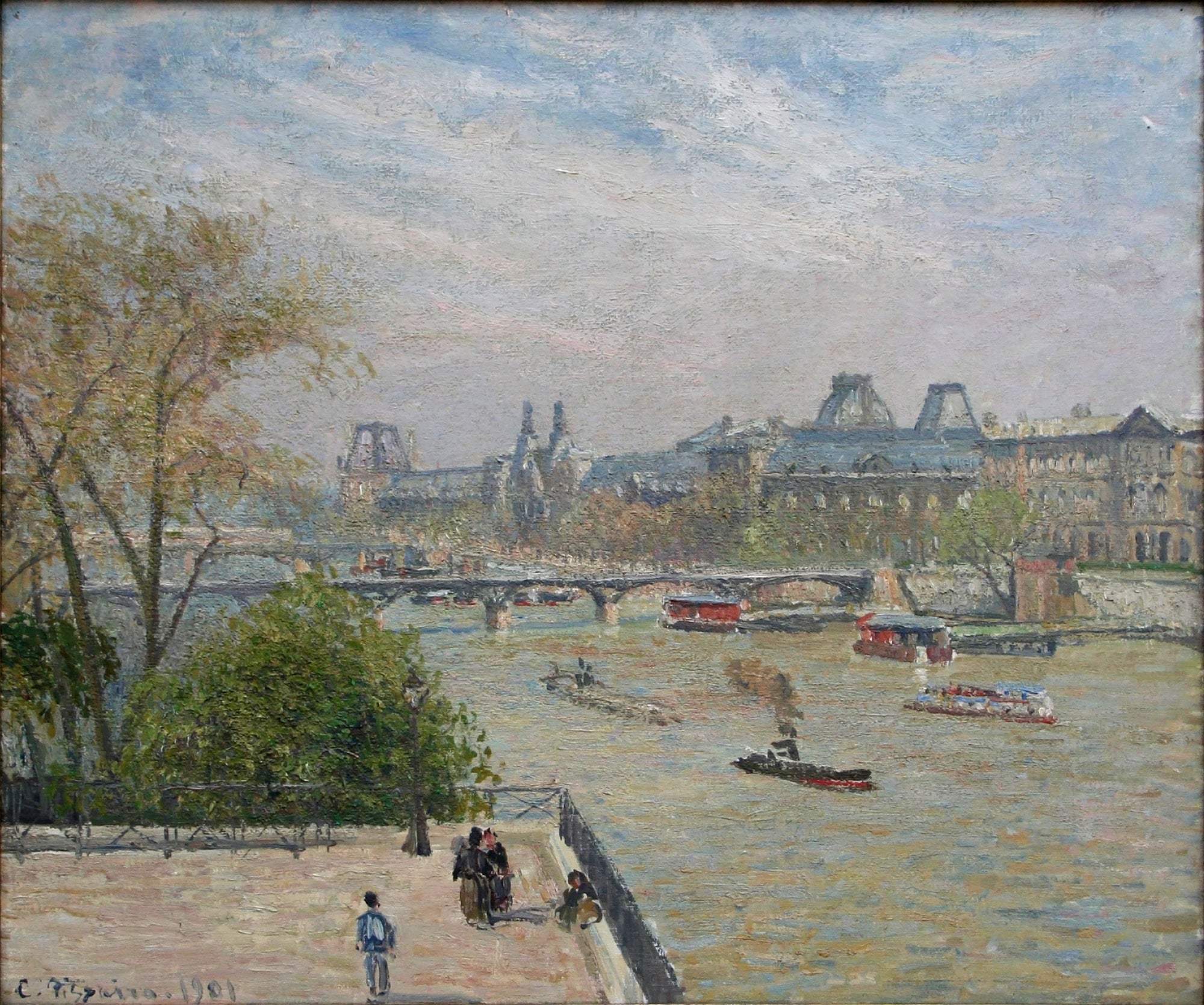 La Seine et le Louvre - Camille Pissarro