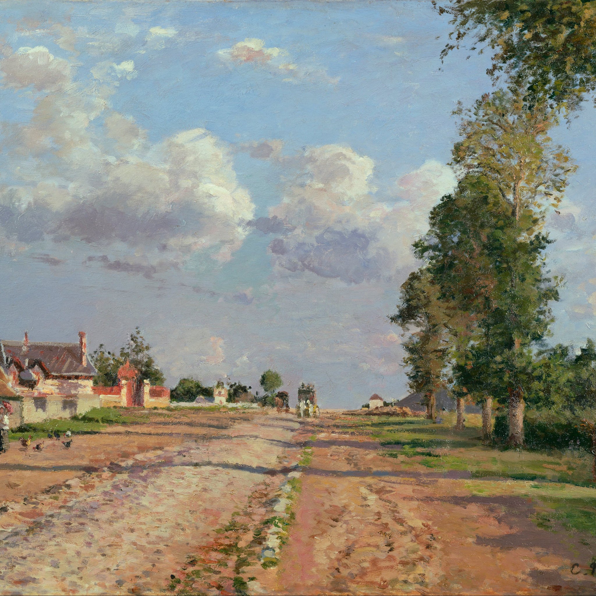 Route de Versailles, Rocquencourt - Camille Pissarro