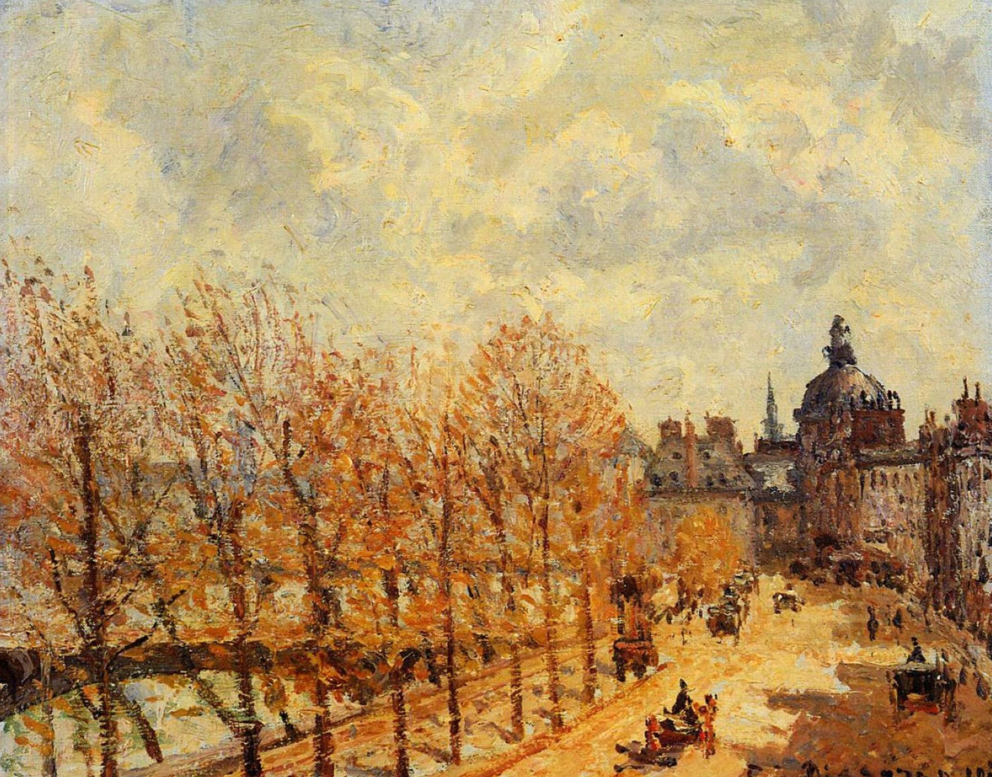 Le quai Malaquais au matin, temps ensoleillé - Camille Pissarro
