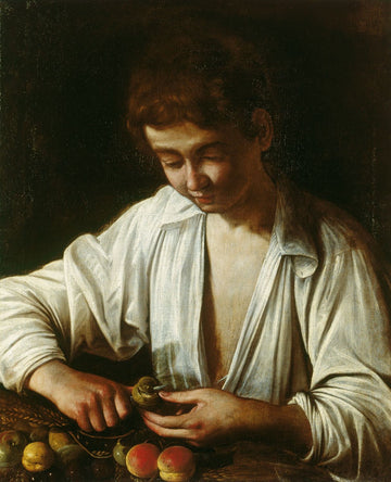 Garçon épluchant un fruit c.1593 - Caravage