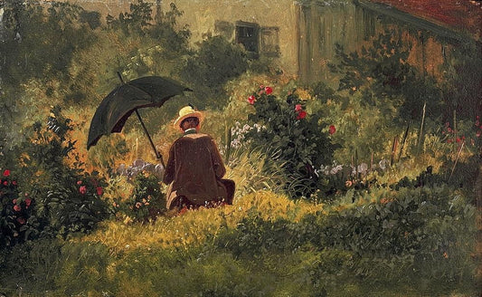 Le peintre dans le jardin - Carl Spitzweg