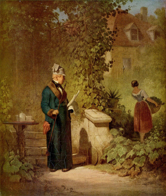 Lecteur de journaux au jardin - Carl Spitzweg