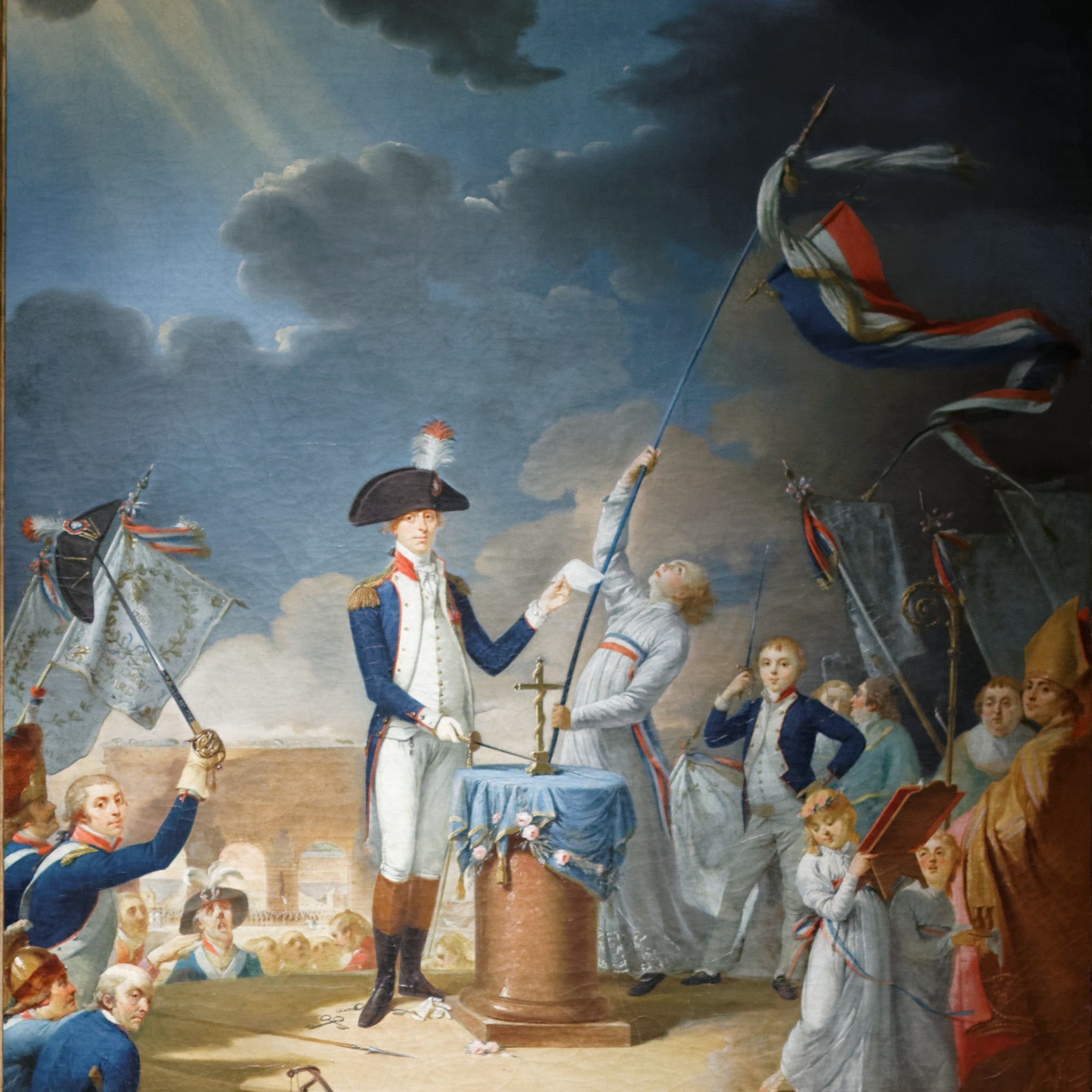 Le serment de Lafayette à la fête de la Fédération - Jacque Louis David