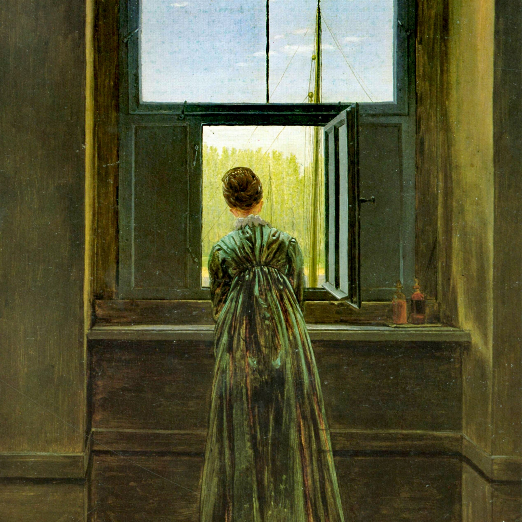 Femme à la fenêtre - Caspar David Friedrich