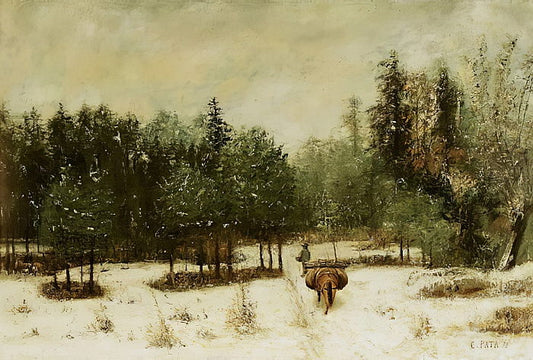 Entrée de la forêt en hiver. Effet de neige - Gustave Courbet