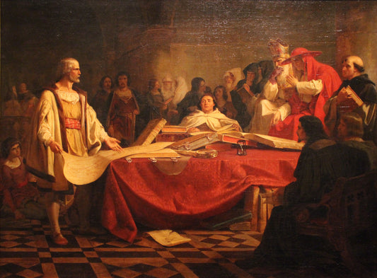 Christophe Colomb devant le conseil de Salamanque - Emanuel Leutze