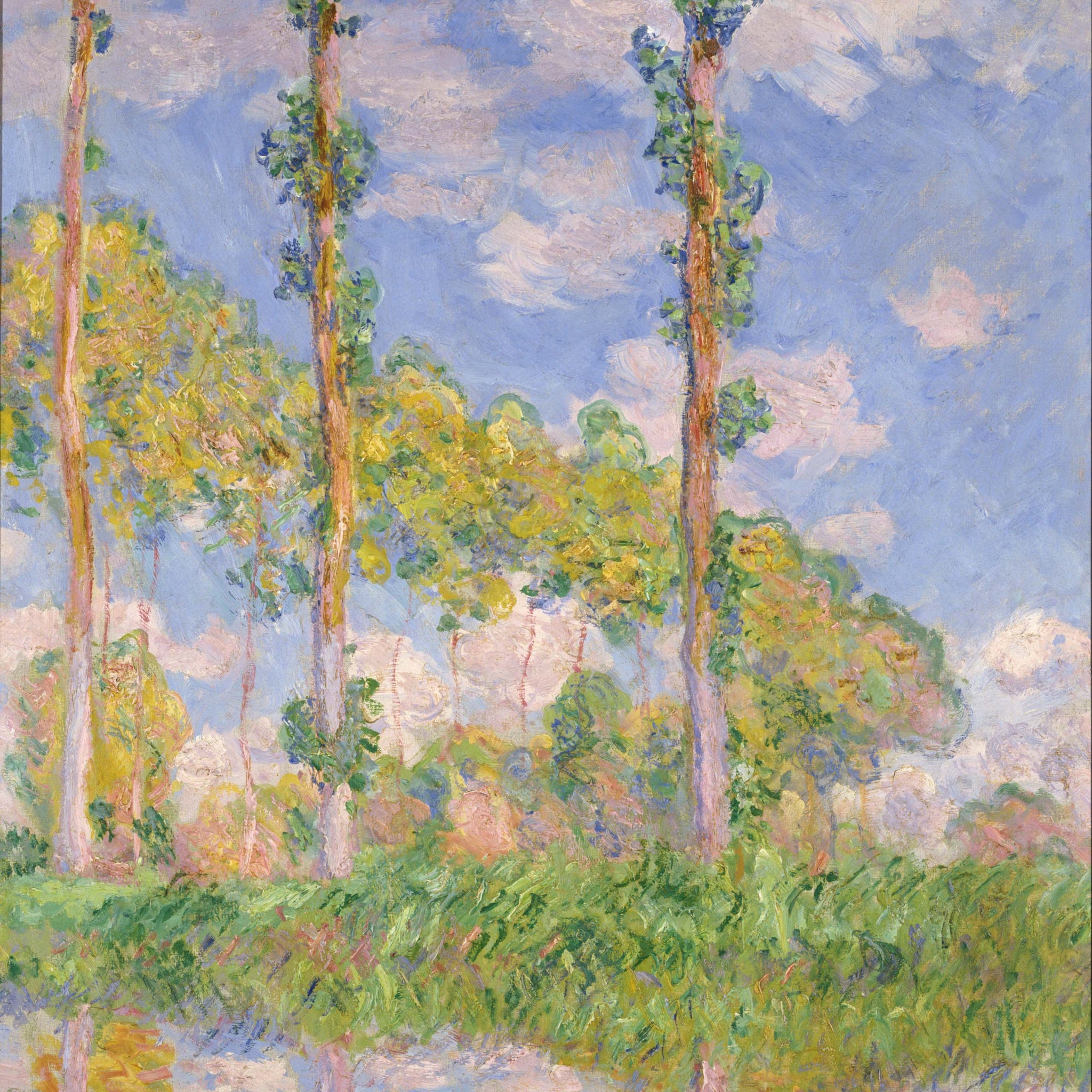 Les Trois Arbres, été - Claude Monet