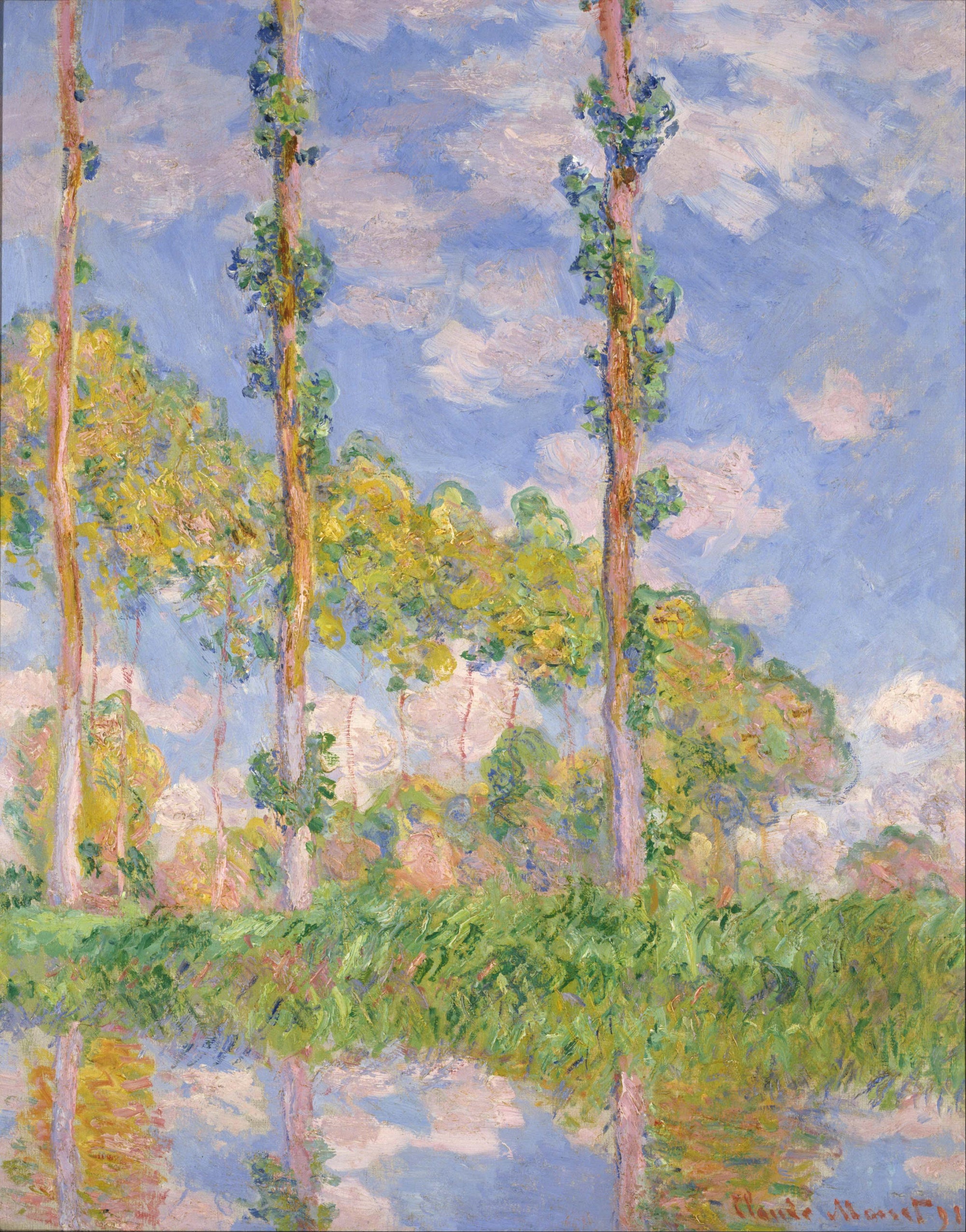 Les Trois Arbres, été - Claude Monet