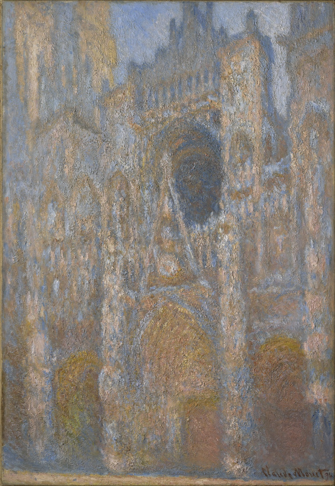 La Façade de la cathédrale de Rouen au soleil (W1358) - Claude Monet