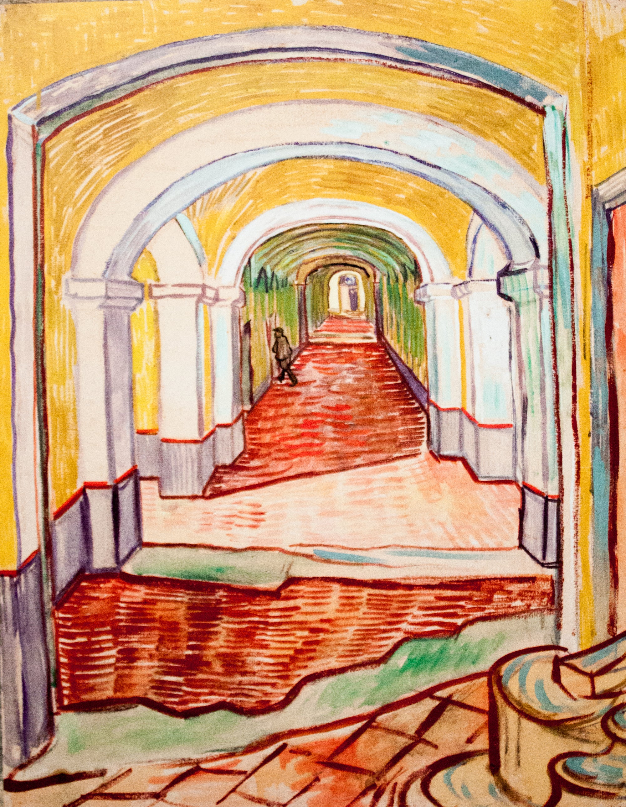 Couloir dans l'asile - Van Gogh
