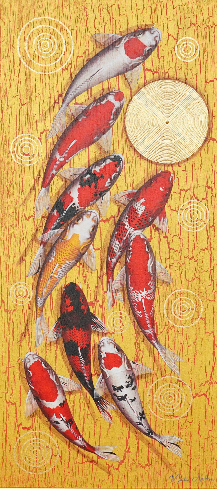 Les poissons d'or - 60 x 130 cm