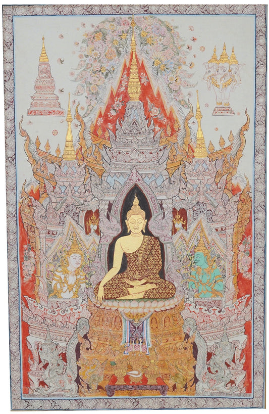 Le bouddha blanc - 69 x 107 cm
