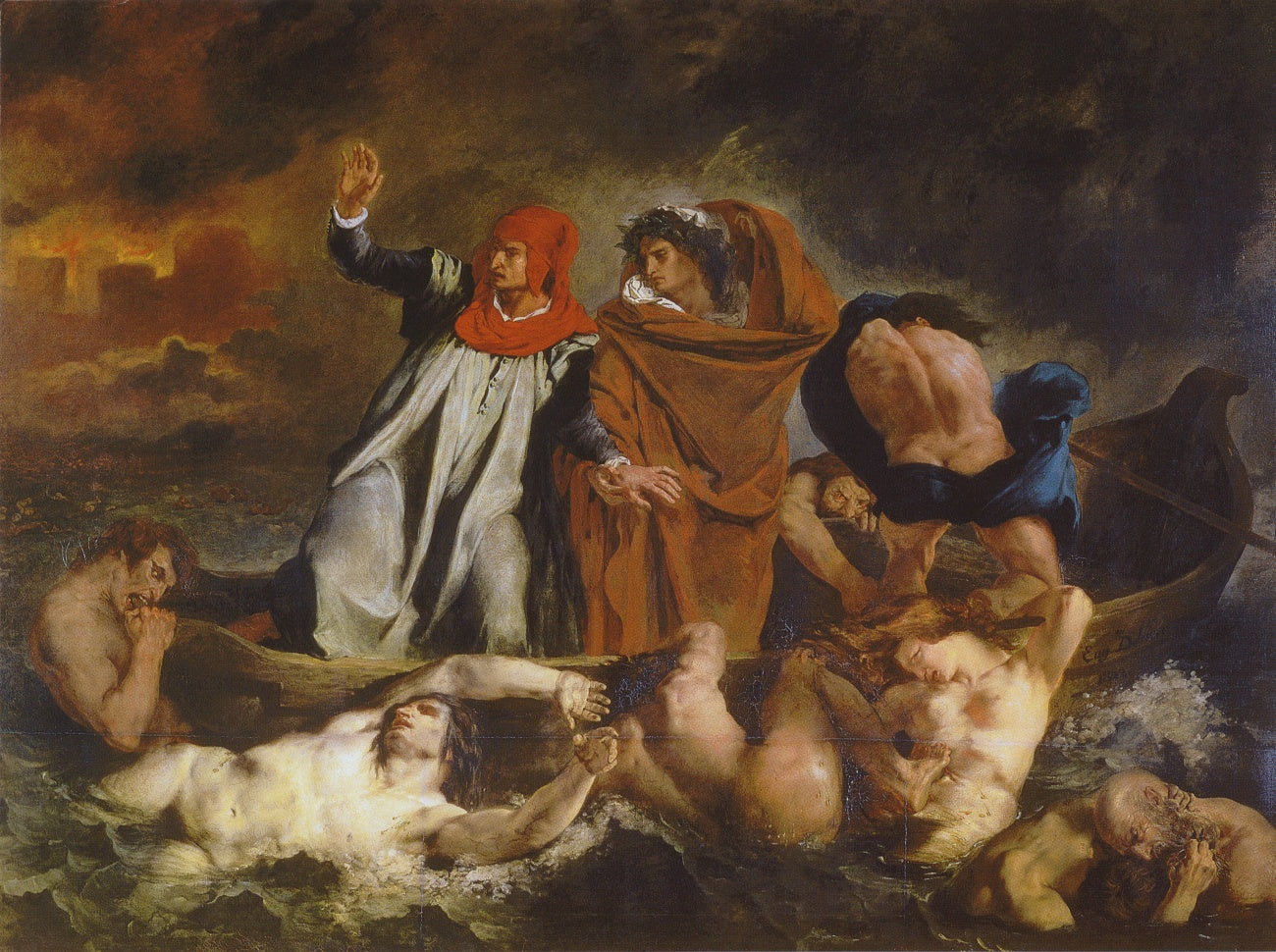 La barque de Dante - Eugène Delacroix