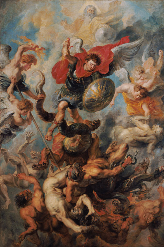 La chute de l'archange Michel dans la lutte contre les anges abtruennigen - Peter Paul Rubens
