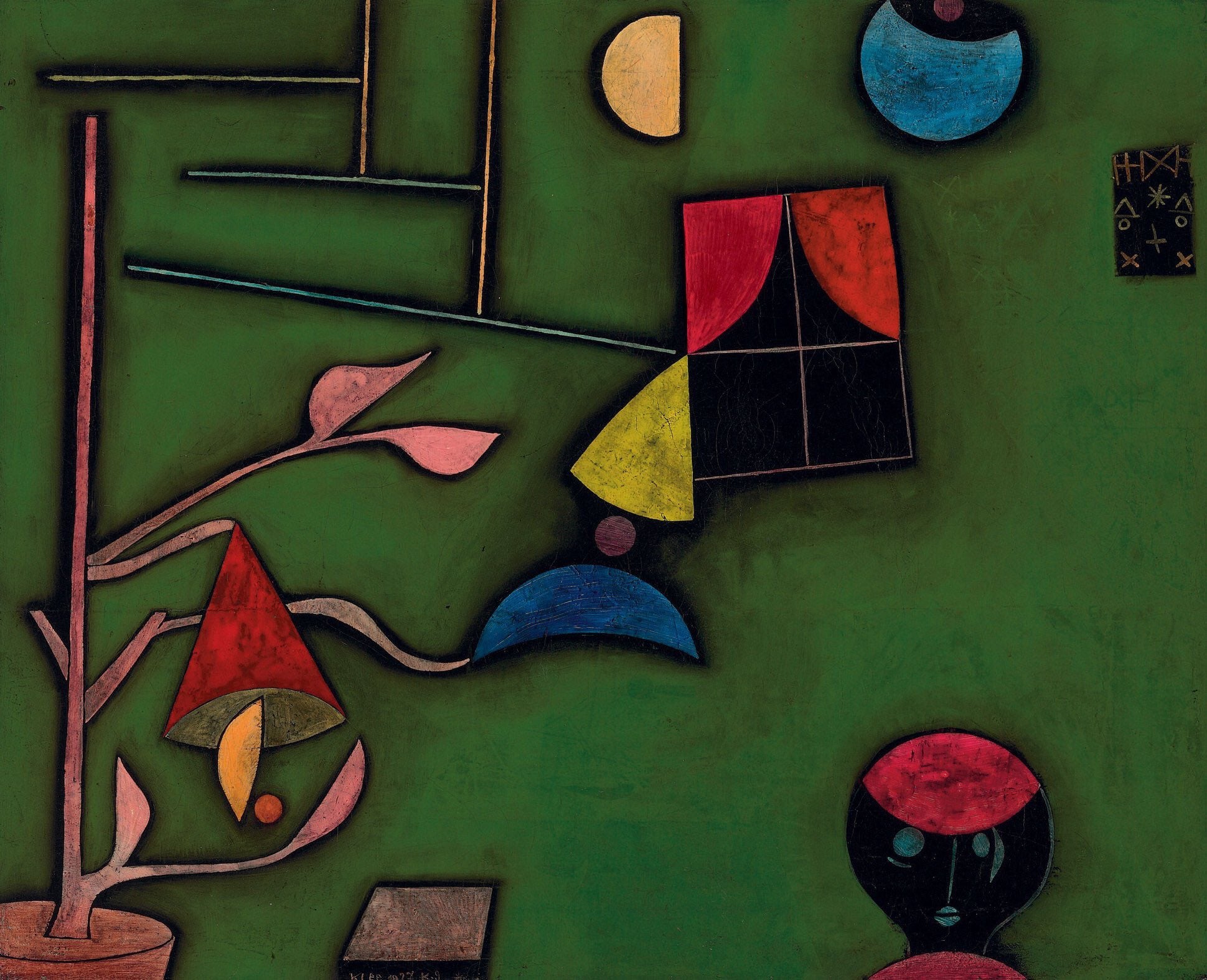 Nature morte avec plante et fenêtre - Paul Klee