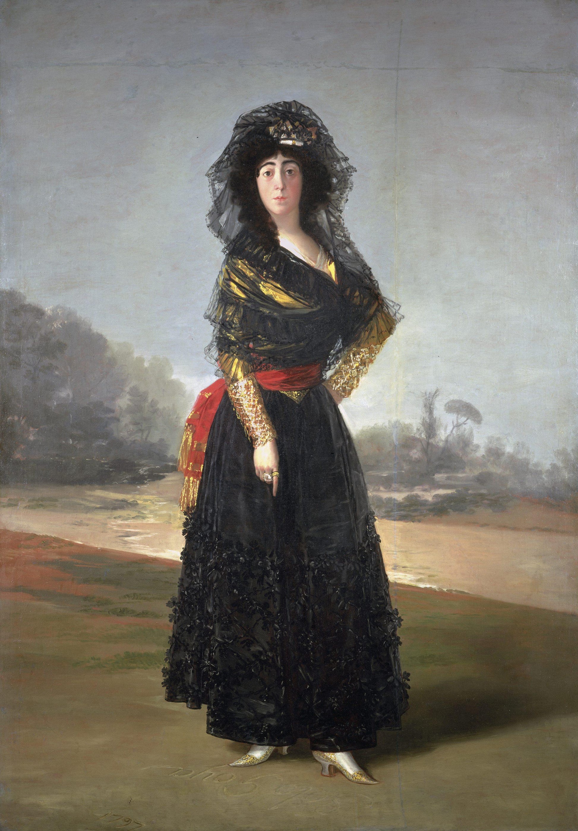Portrait de la duchesse d'Albe en noir - Francisco de Goya