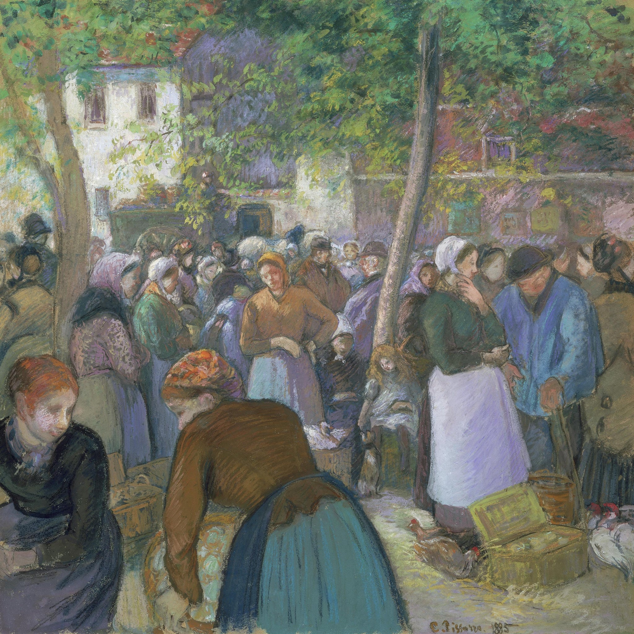 Le marché de volaille, Gisors - Camille Pissarro