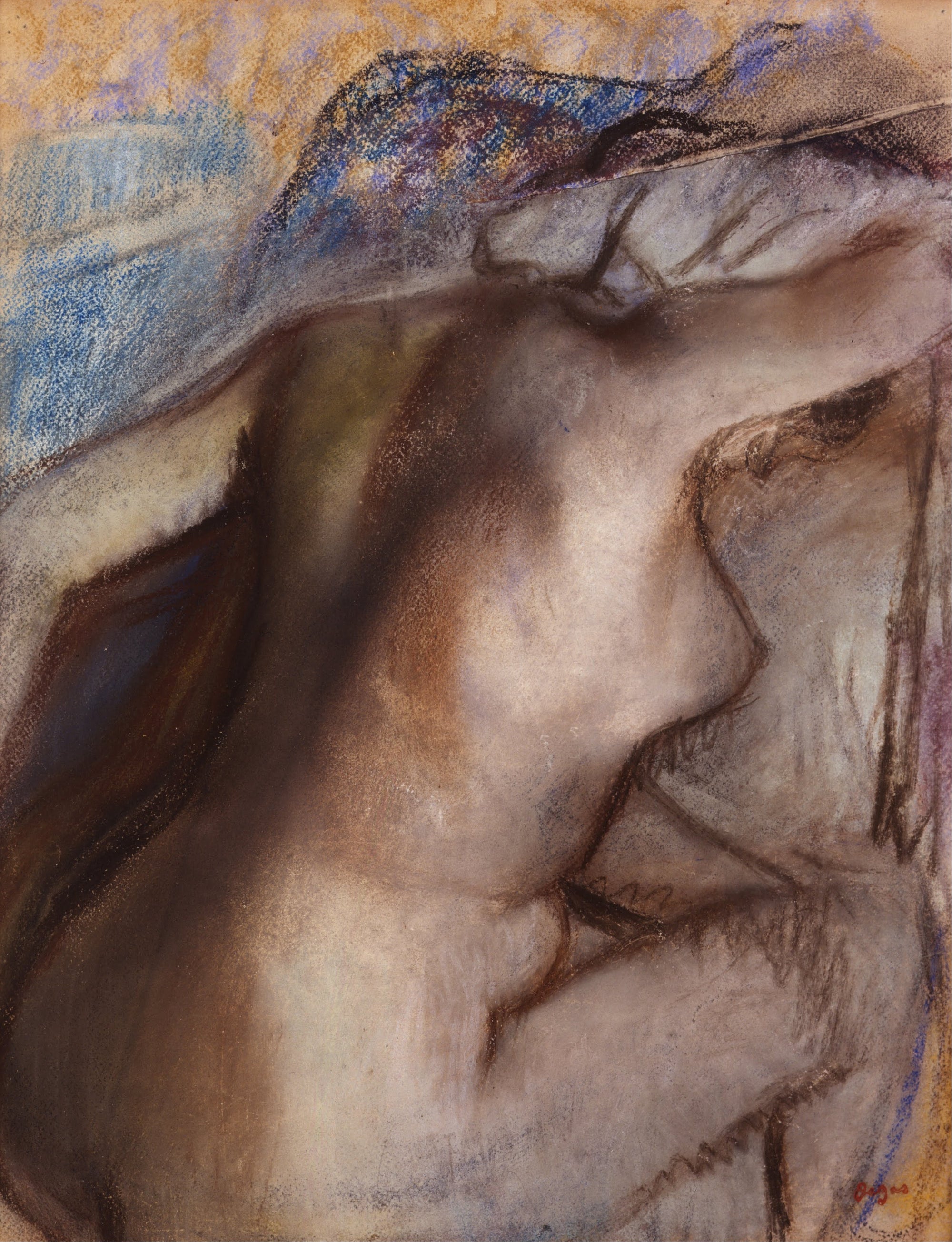 Après le bain, femme se séchant - Edgar Degas