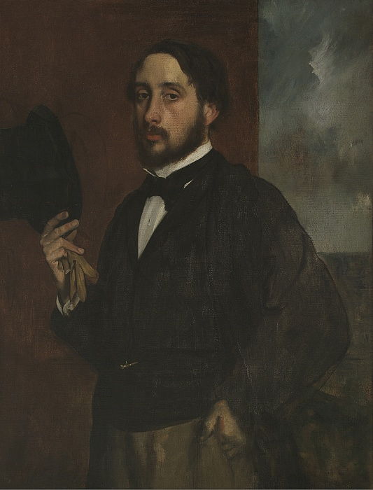 Autoportrait au chapeau relevé - Edgar Degas