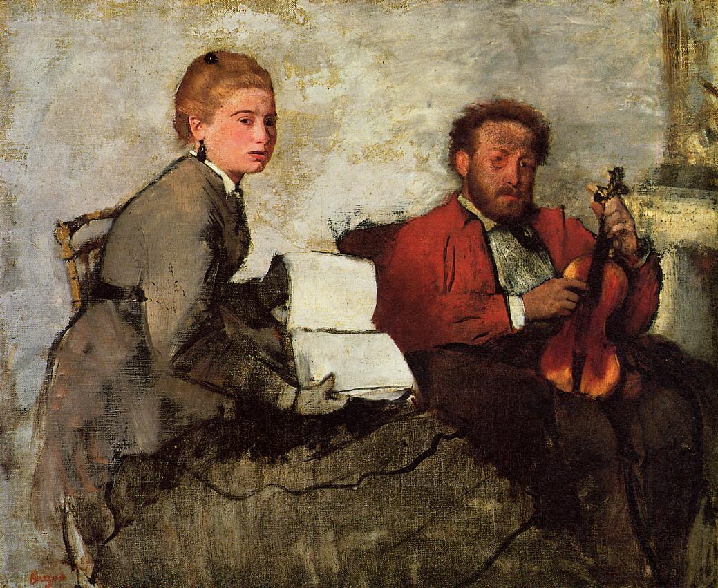 Violoniste et jeune femme - Edgar Degas