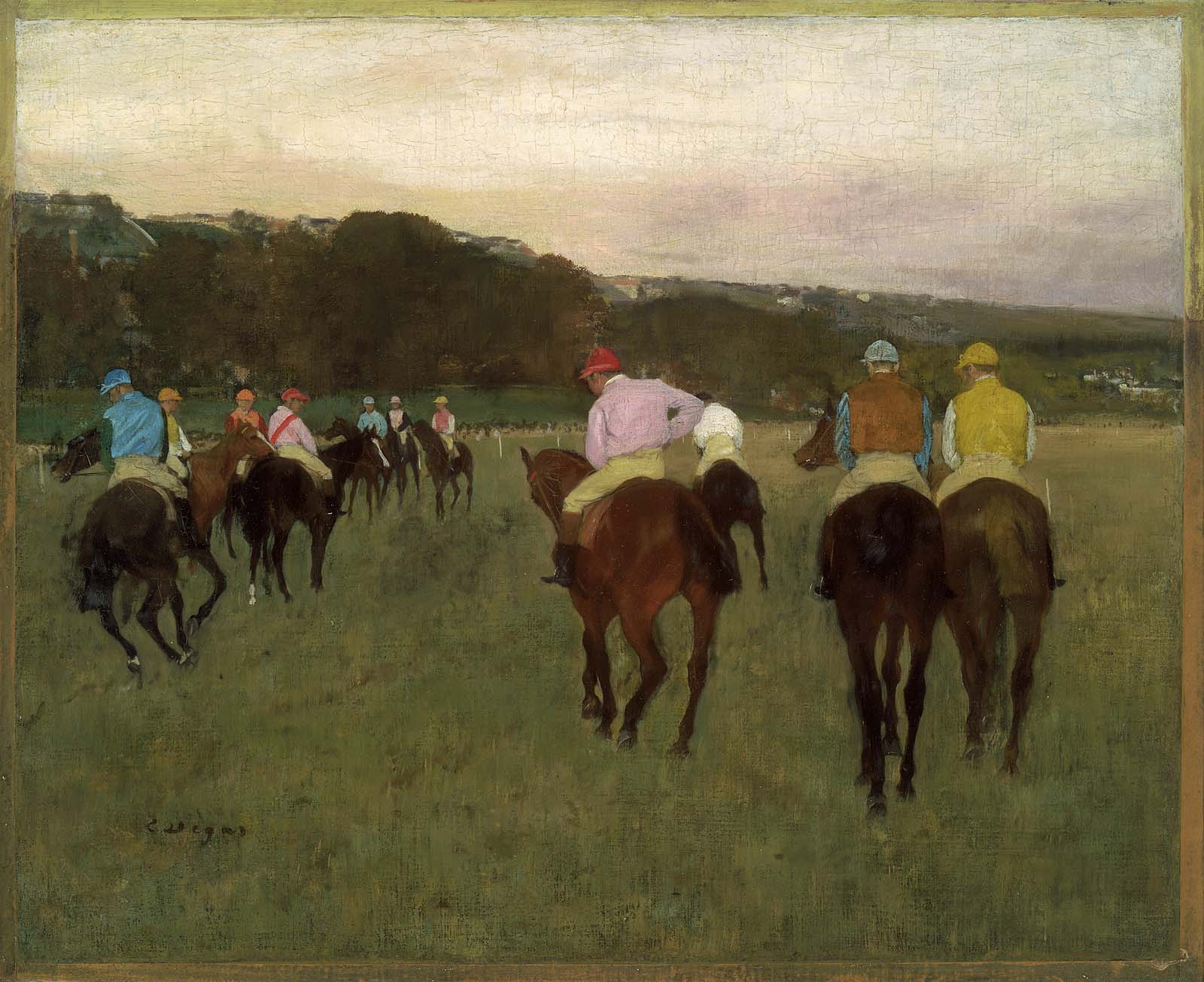Chevaux de course à Longchamp - Edgar Degas