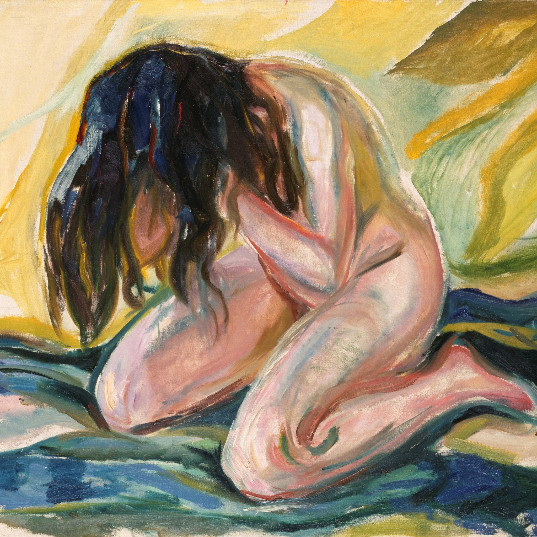 Femme nue à genoux - Edvard Munch