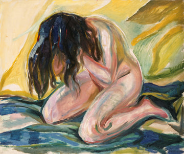 Femme nue à genoux - Edvard Munch