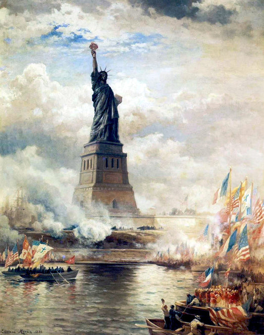Dévoilement de la statue de la Liberté éclairant le monde, 1886 - Edward Moran