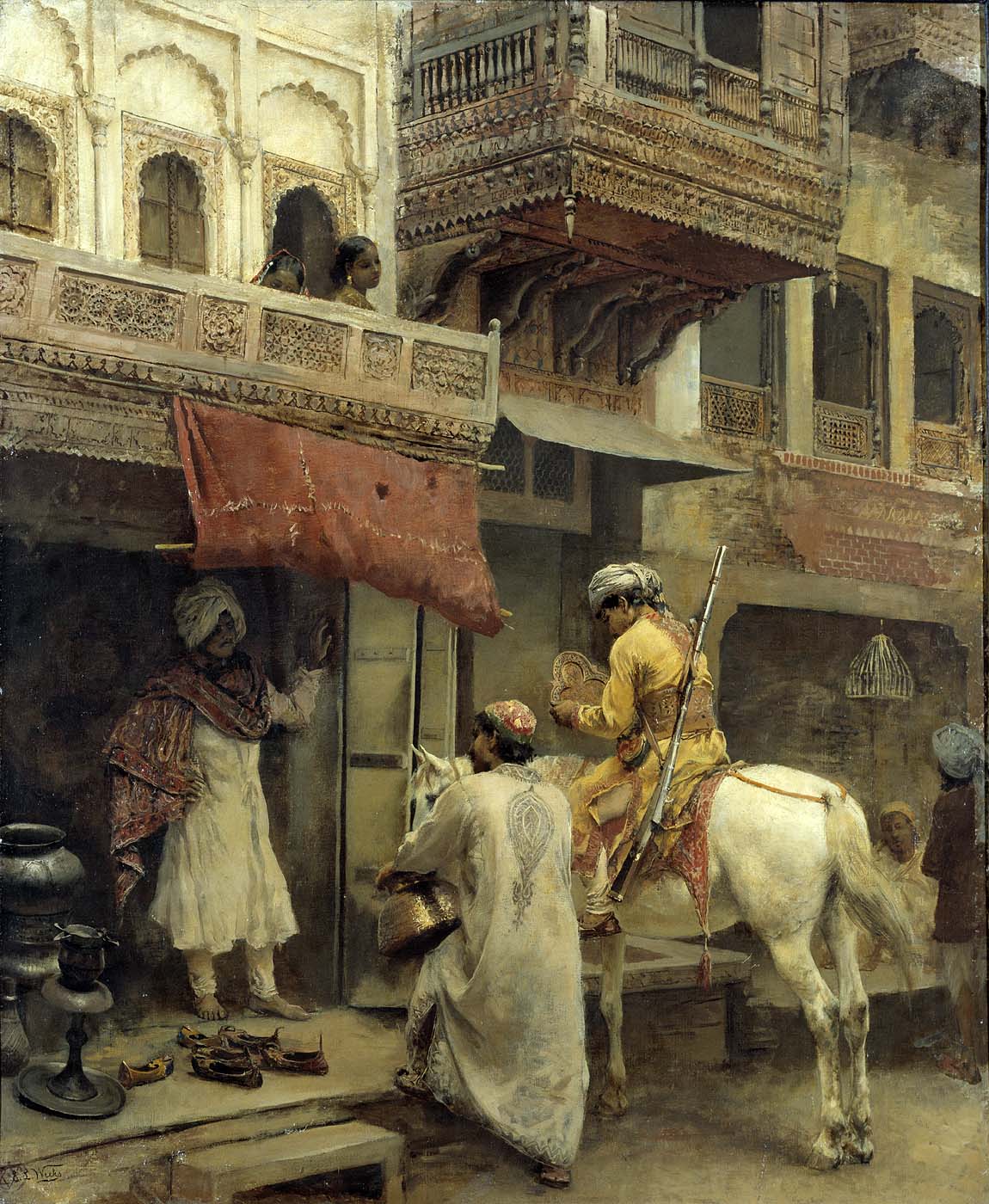 Scène de rue en Inde - Edwin Lord Weeks