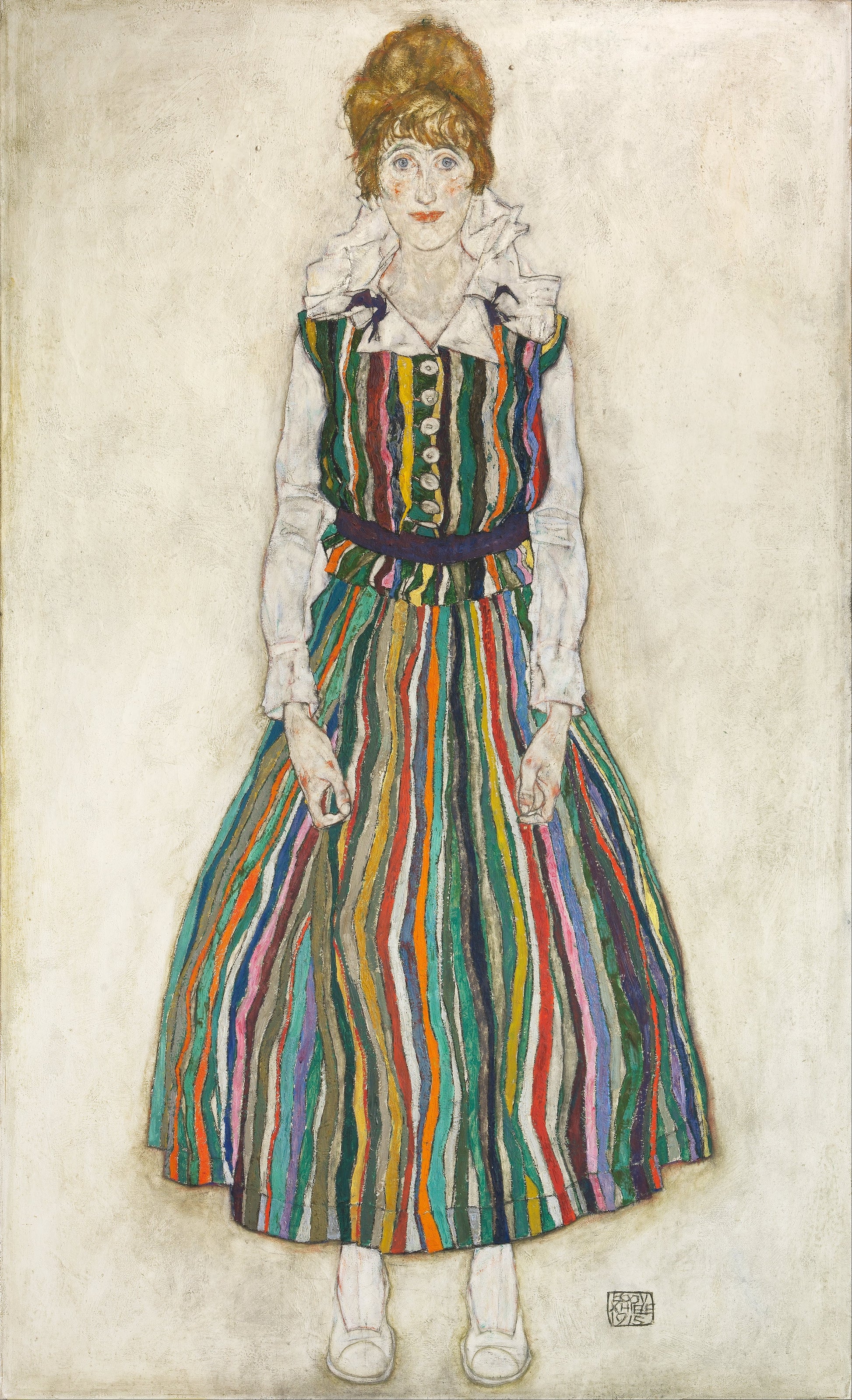 Portrait de Edith Schiele, femme de l'artiste - Egon Schiele