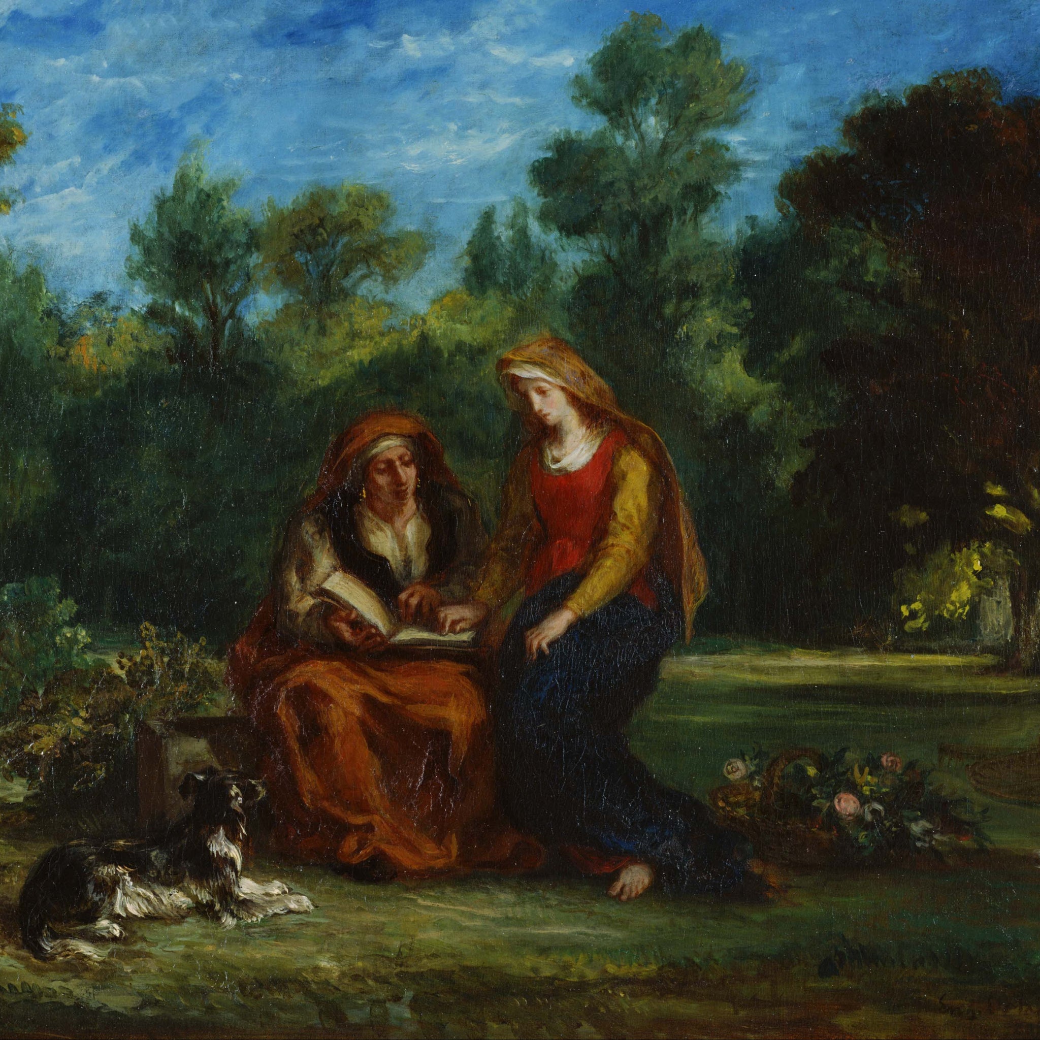 L'éducation de la Vierge - Eugène Delacroix