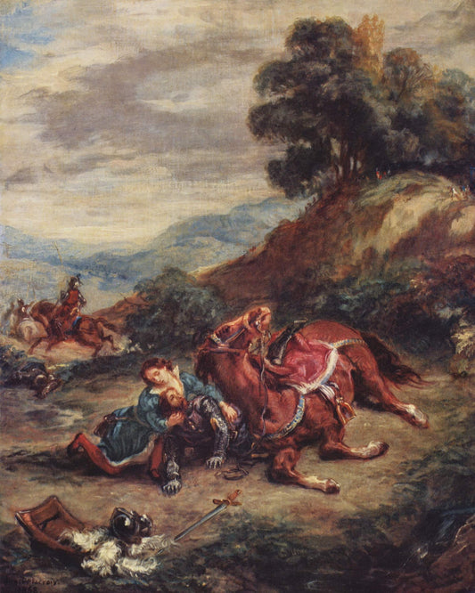 La mort de Lara I - Eugène Delacroix
