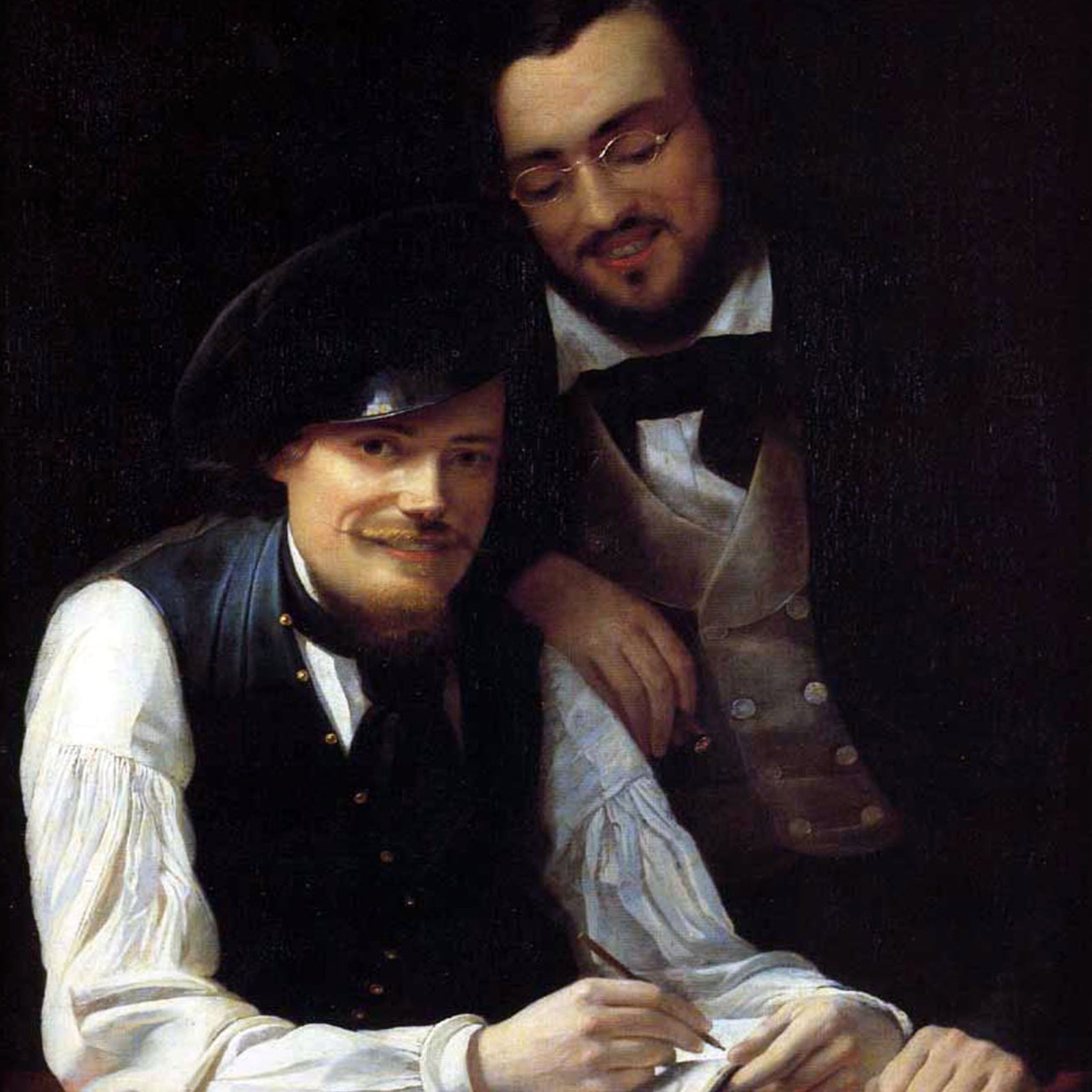 Autoportrait de l'artiste avec son frère, Hermann, 1840 - Franz Xaver Winterhalter