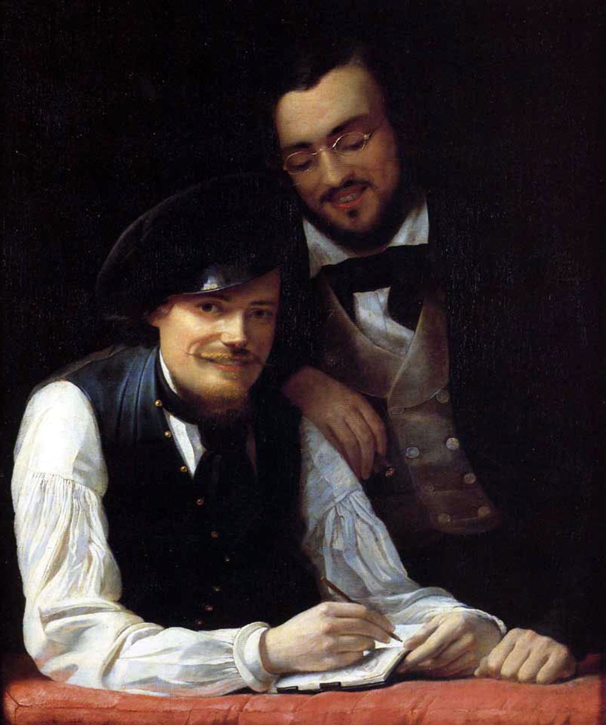 Autoportrait de l'artiste avec son frère, Hermann, 1840 - Franz Xaver Winterhalter