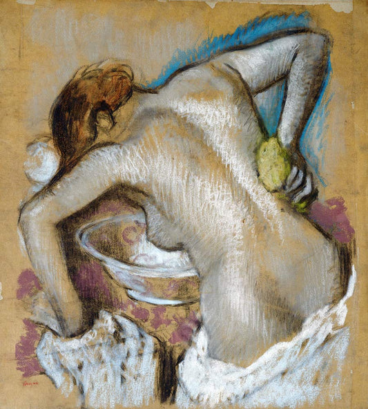 Femme à sa toilette s'épongeant le dos - Edgar Degas