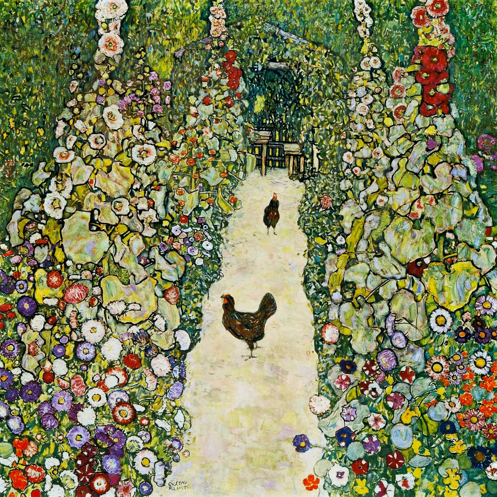 Allée de jardin avec les poules - Gustav Klimt