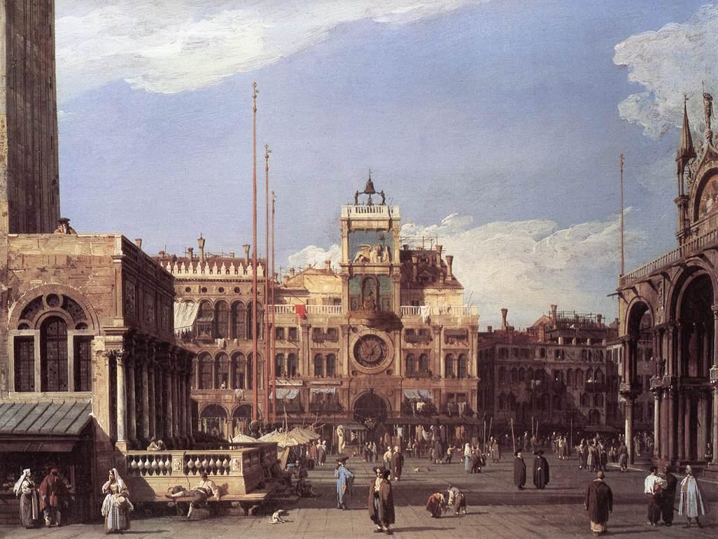 Le Tour d'horloge sur la Piazza s le. Marco - Giovanni Antonio Canal