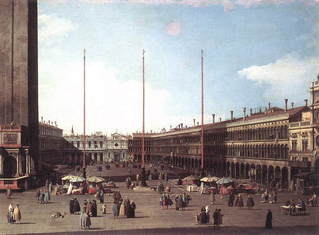 Piazza San Marco contre des San Geminiano - Giovanni Antonio Canal