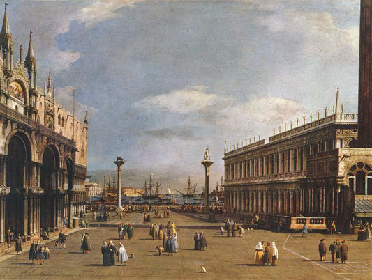 Venise : la Piazzeta et la bibliothèque San Marco - Giovanni Antonio Canal