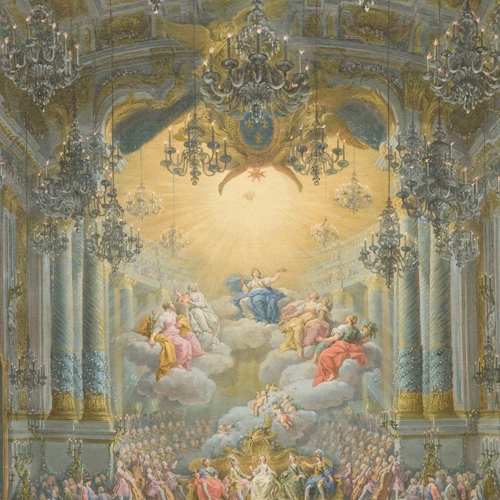 Concert donné par le duc de Nivernais à l'occasion de la naissance du Dauphin - Giovanni Paolo Panini