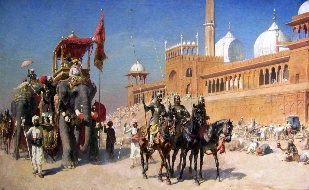 Le grand Moghol et sa cour revenant de la grande mosquée de Delhi - Edwin Lord Weeks