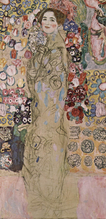 Portrait de Maria Munk (inachevé) - Gustav Klimt