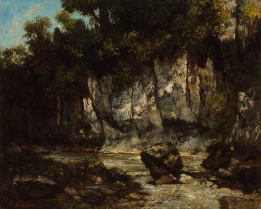 Paysage avec cerf - Gustave Courbet
