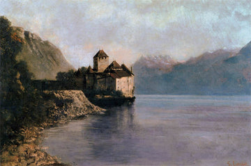 Le Chateau de Chillon mer genevoise - Gustave Courbet