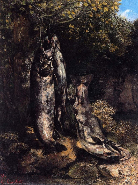 Les trois truites de la loue - Gustave Courbet