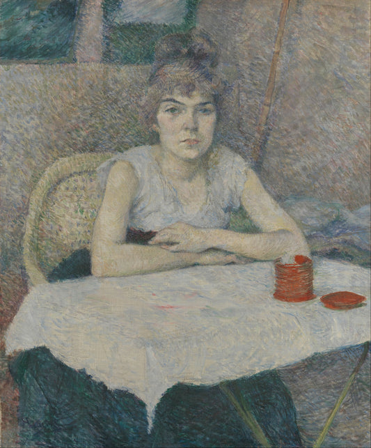 Jeune femme à une table - Toulouse Lautrec