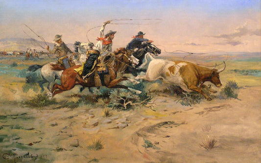 L'abandon du troupeau - Charles Marion Russell