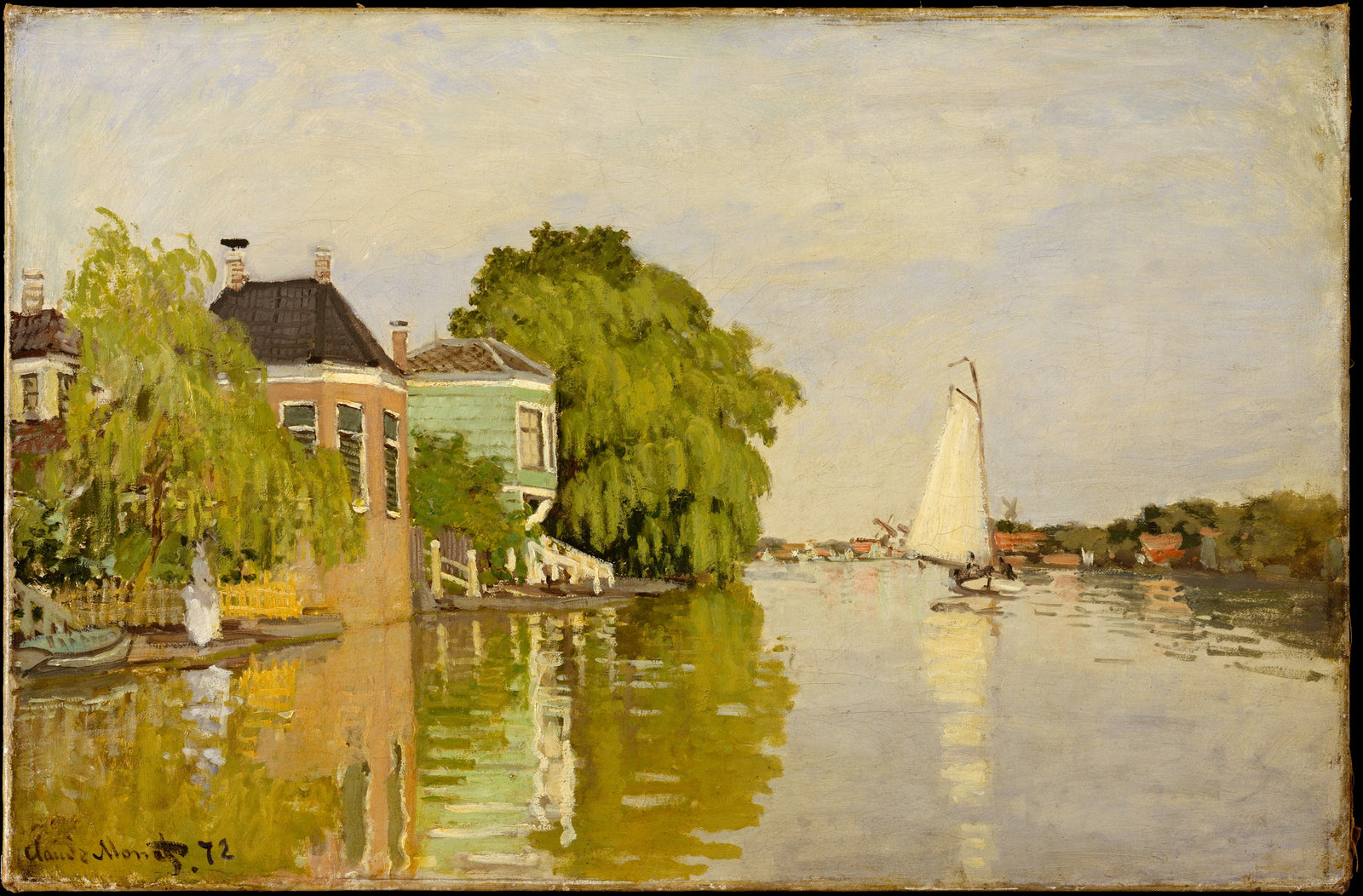 Giallobus - Cadre - Claude Monet - Cottage bord de mer - Toile