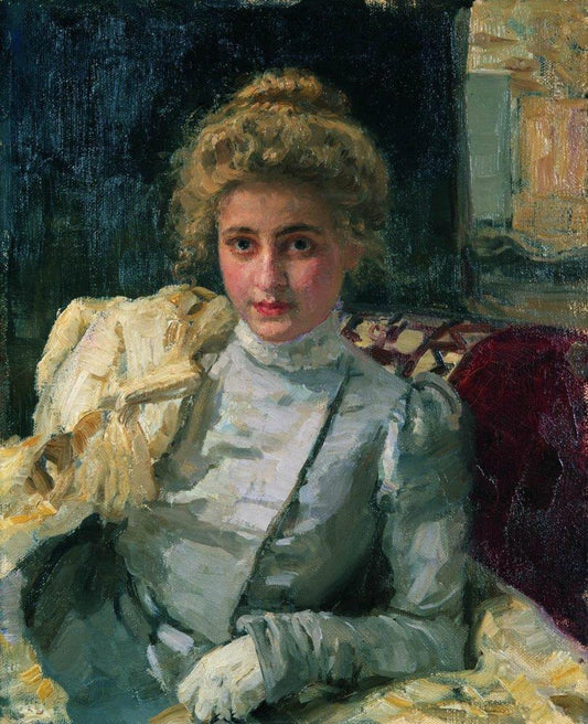 La femme blonde (portrait de Tevashova) - Ilya Repin